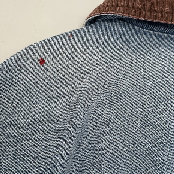 Vintage Denim & Co Jeanswear Jean Jacket Field Chore Drawstring Waist M 90s Read - Picture 7 of 15